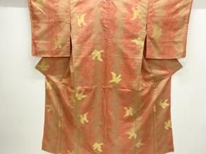 大正ロマン　鳳凰に花模様織出し着物